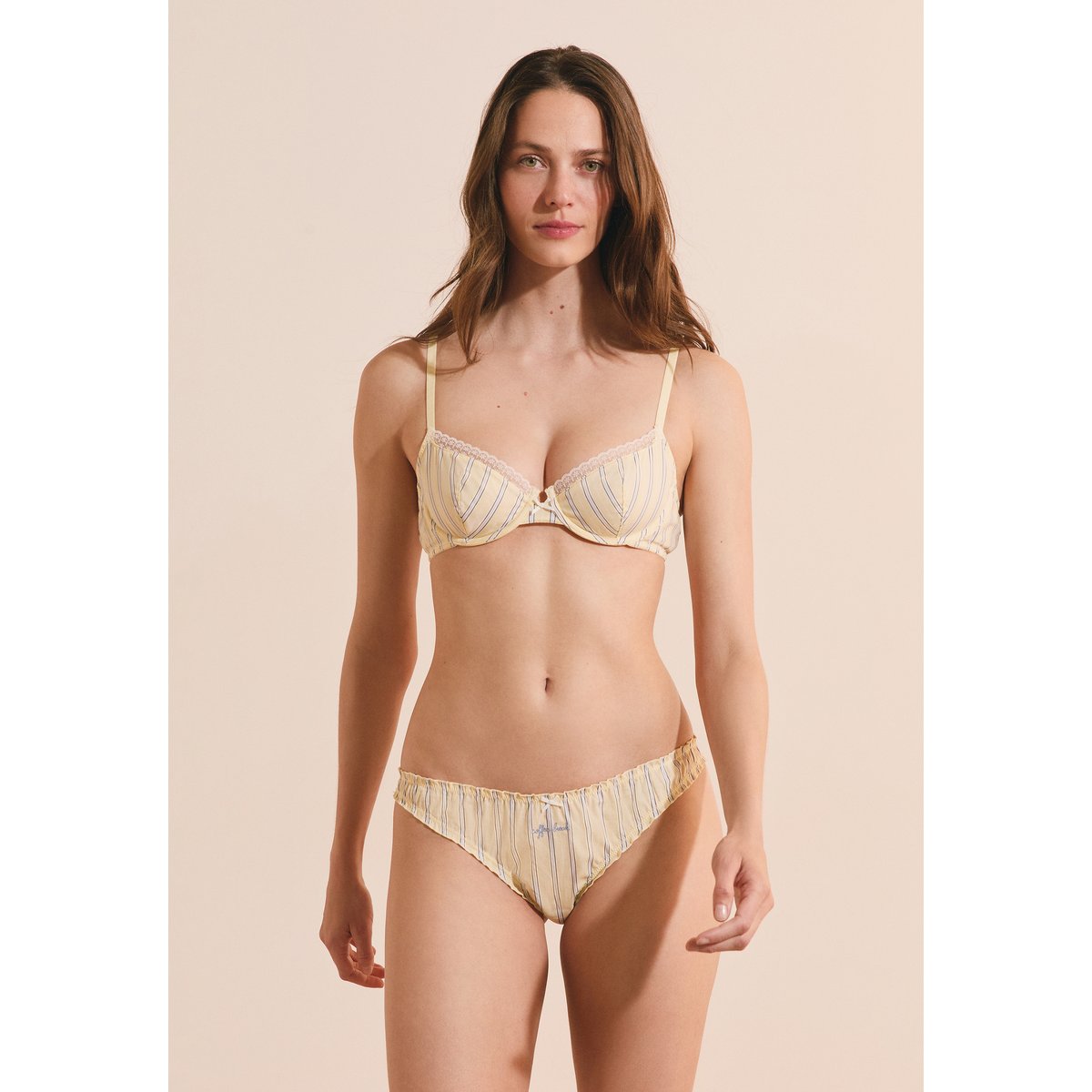 Tanga en coton BENICIO DAY jaune pale, ETAM