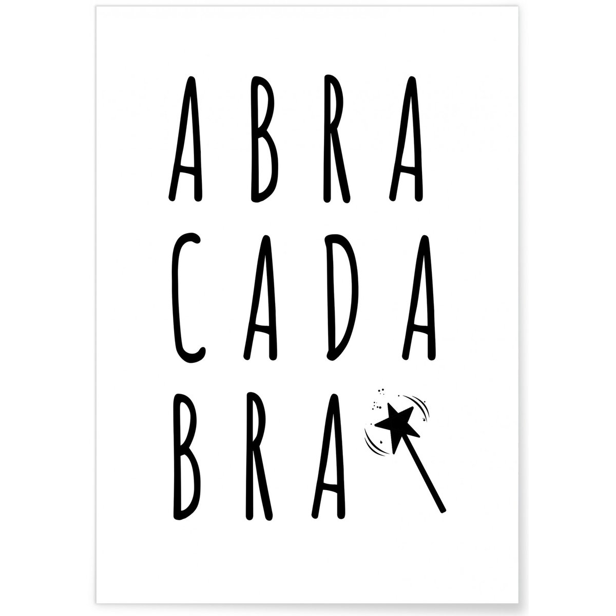 Affiche Abracadabra blanc, L'AFFICHERIE