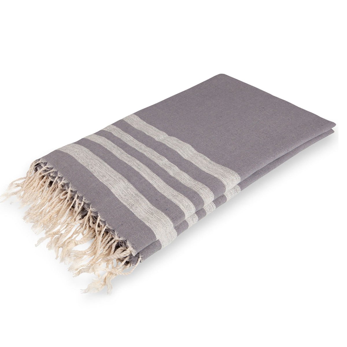 Nappe coton HAMPTONS gris moyen / argent, FEBRONIE