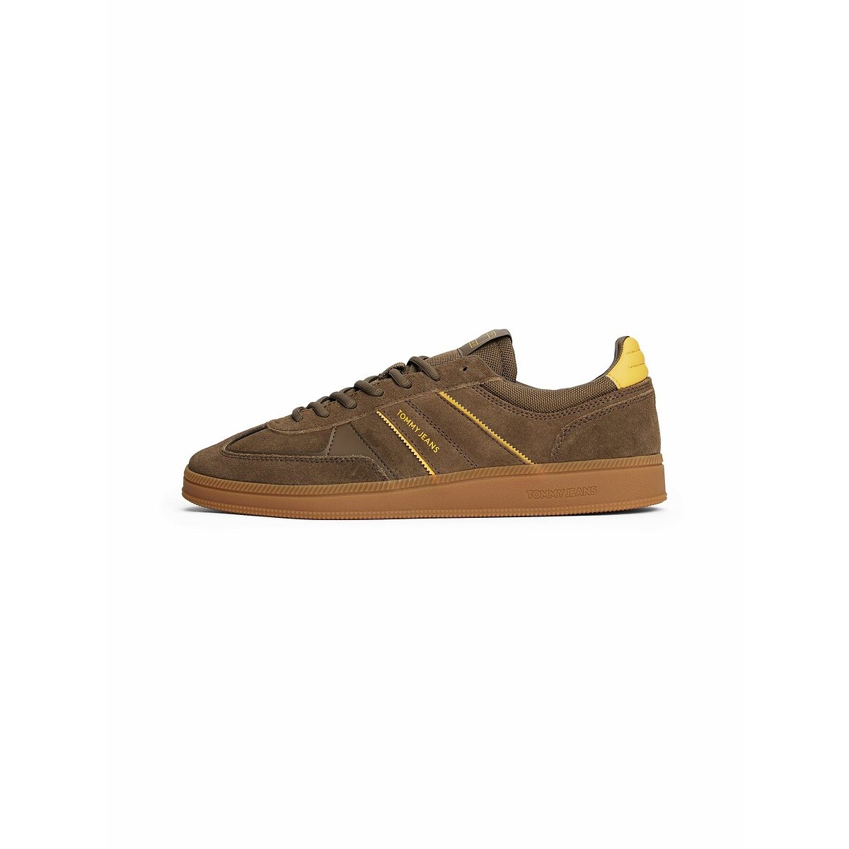 Baskets en cuir suède The Greenwich kaki, TOMMY JEANS