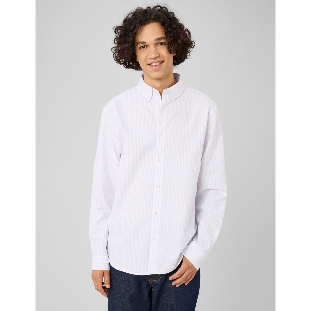 Chemise oxford rayée multicolore, BZB