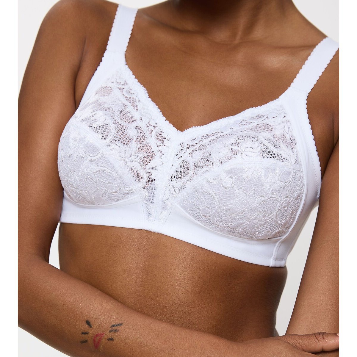 Reggiseno senza ferretti Delicate Doreen bianco, TRIUMPH