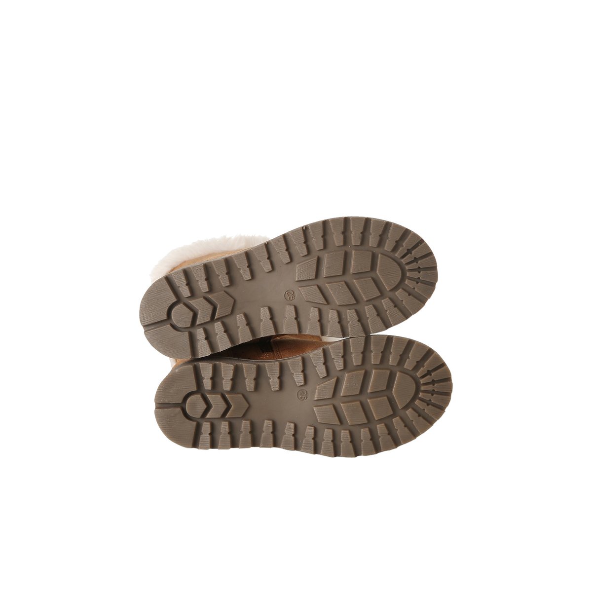 Boots en cuir zippées marron, VERTBAUDET