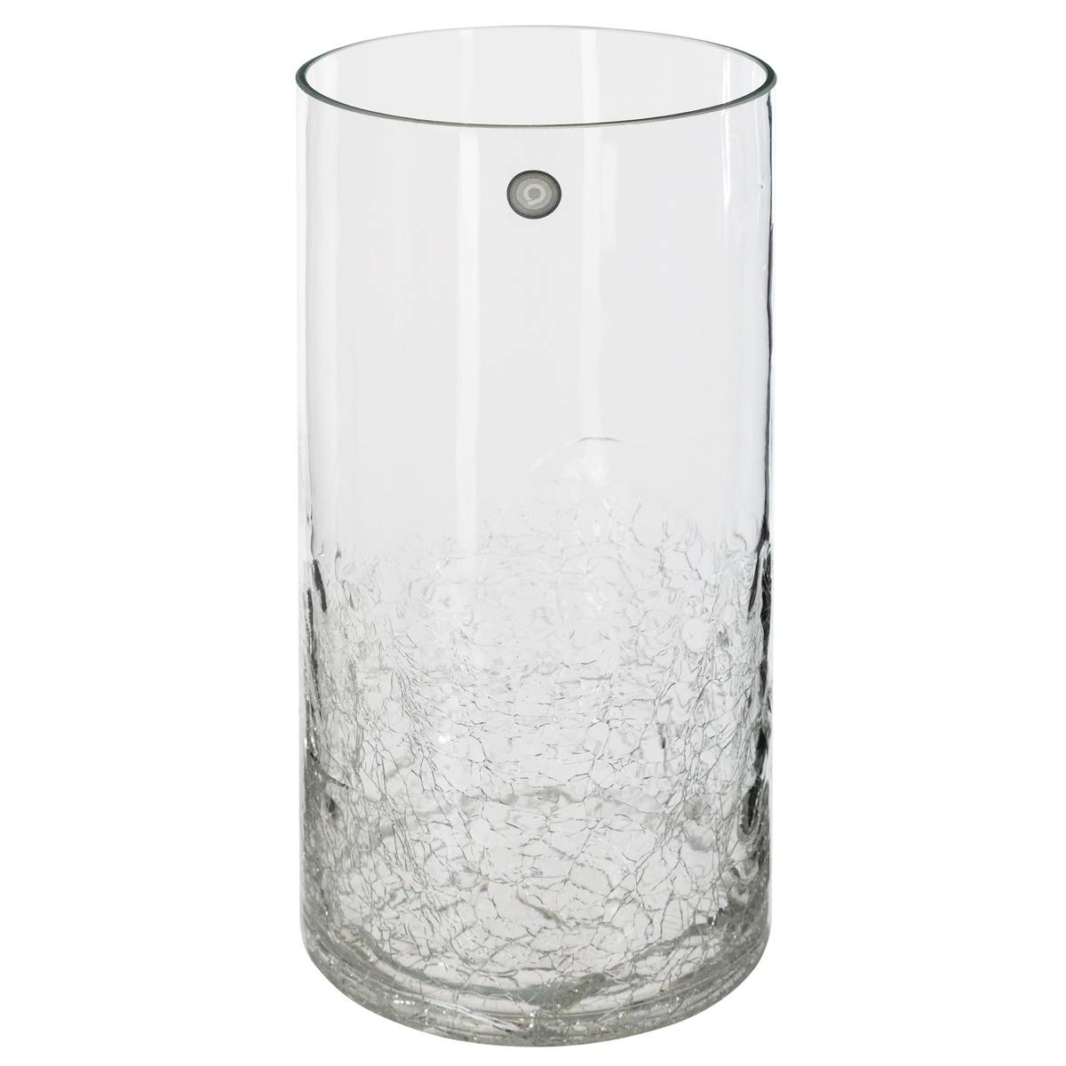 Vase cylindre en verre effet craquelé ATMOSPHERA transparent, ATMOSPHERA