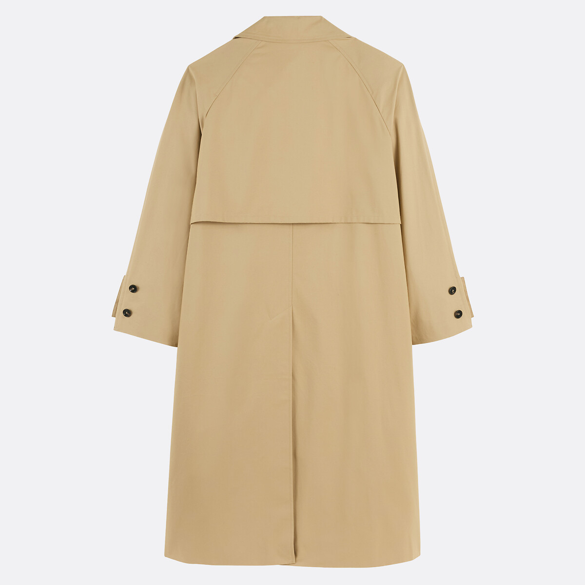 Long Trench Coat with Button Fastening beige, La Redoute Collections x ADN Paris