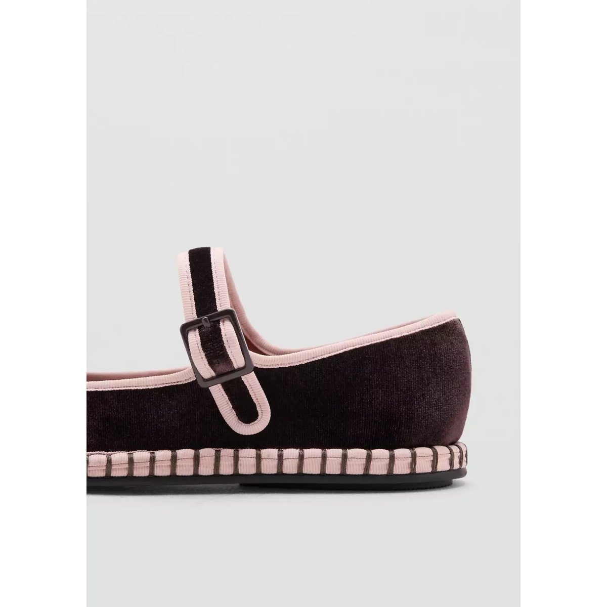 Ballerines bicolores à boucle chocolat, MANGO KIDS