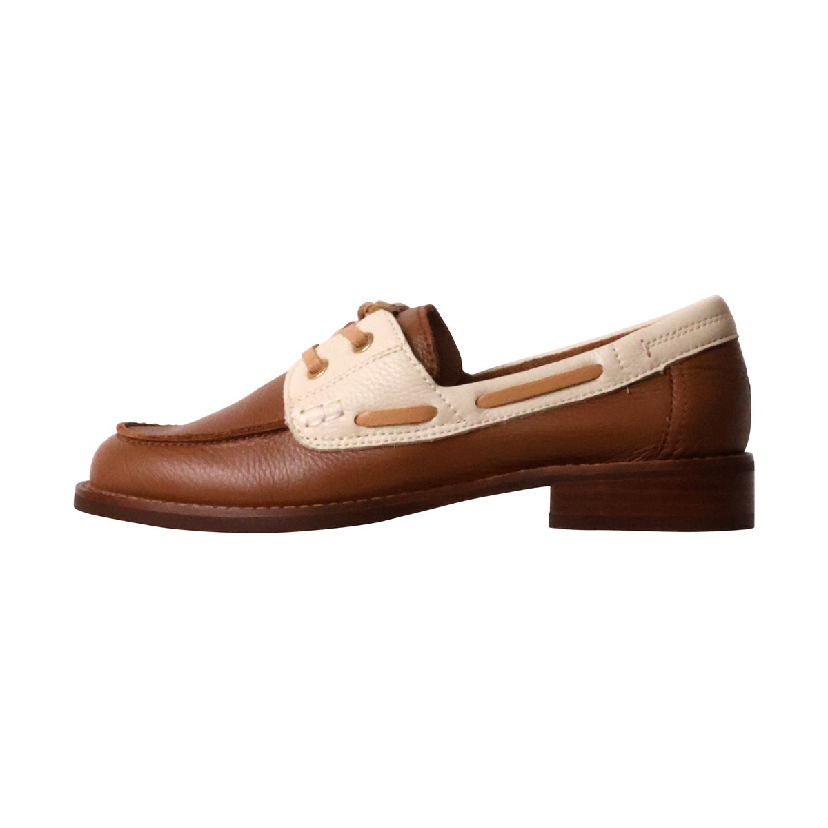 Mocassin Cuir Flore cognac, EMILIE KARSTON