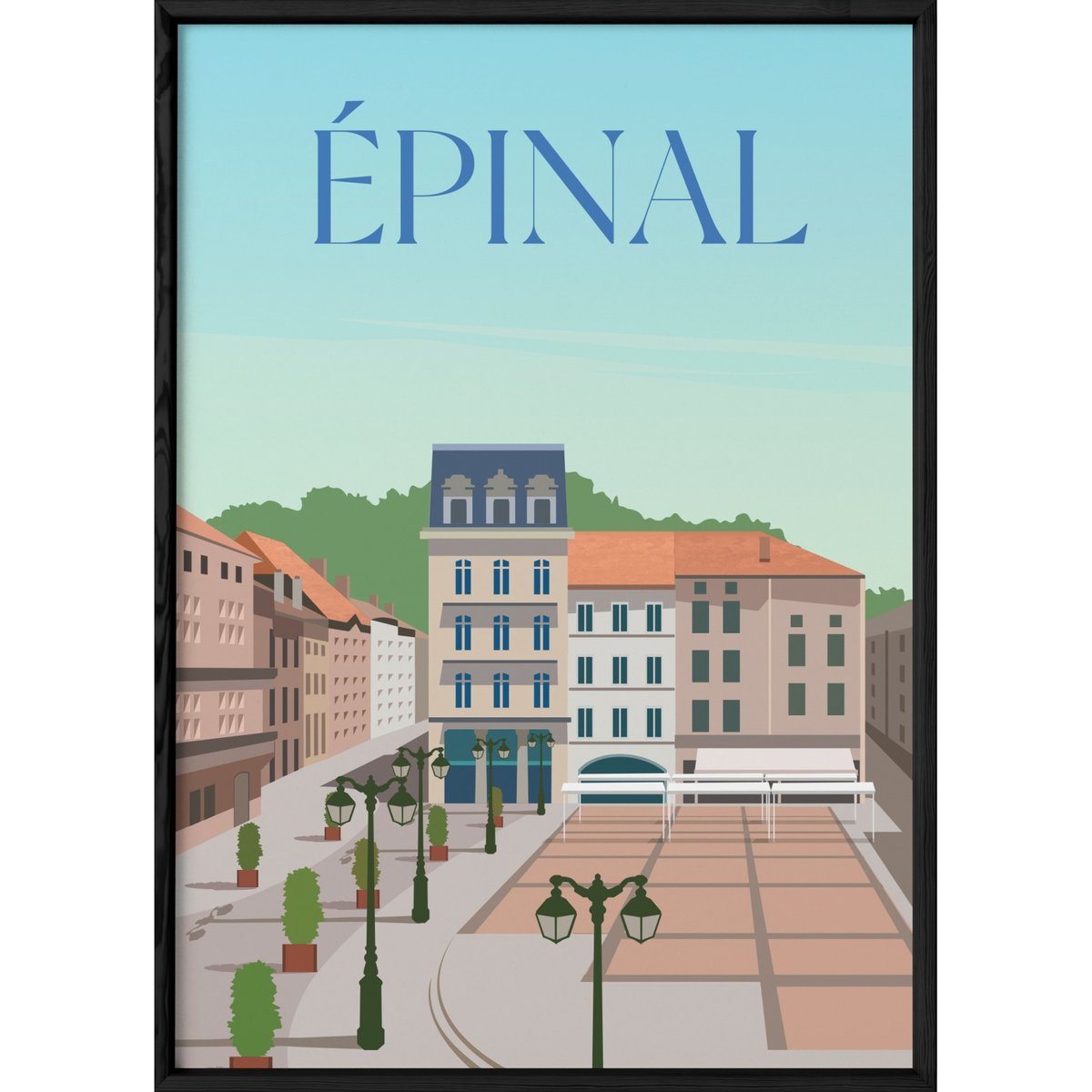 Affiche ville Épinal blanc, L'AFFICHERIE