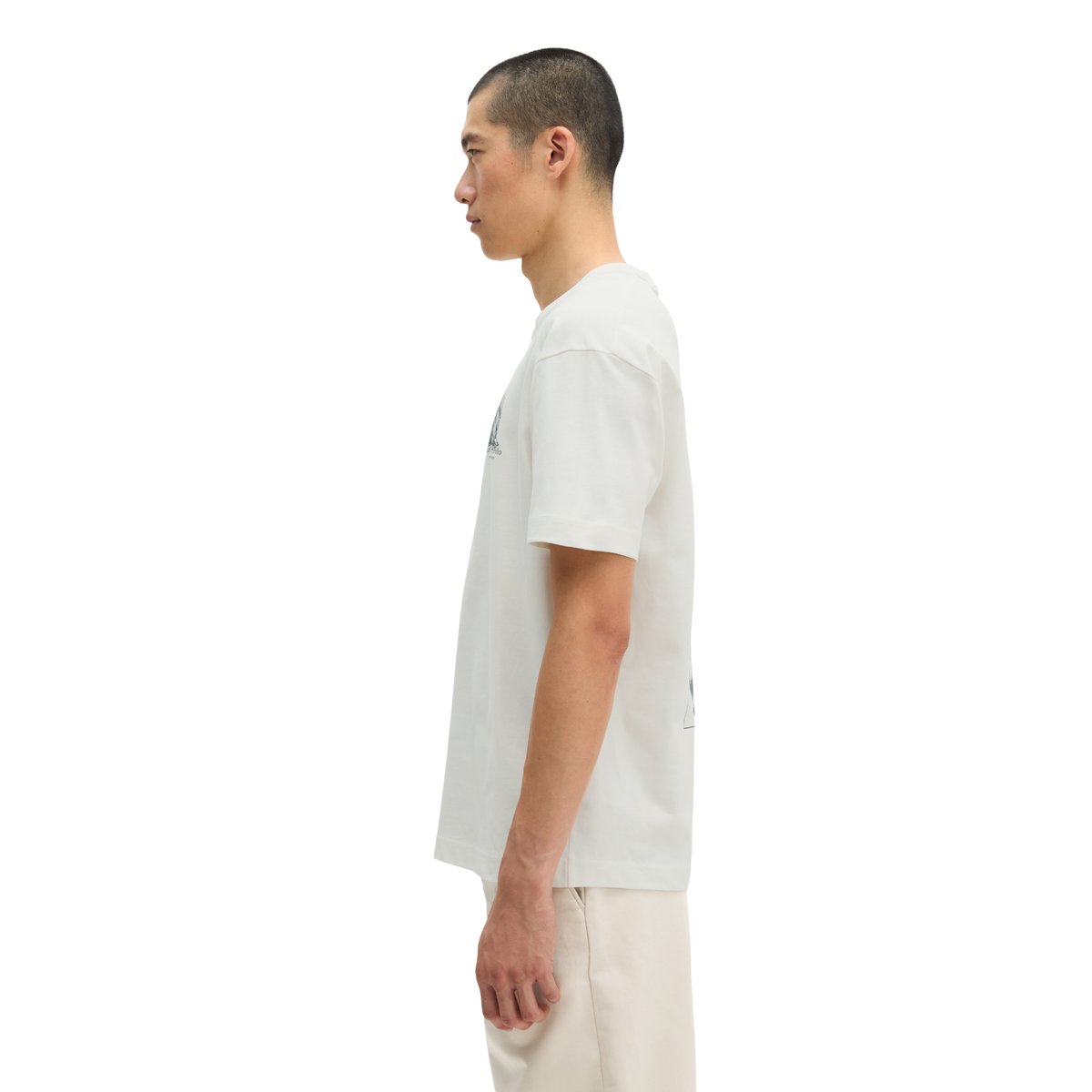 T-shirt regular avec un grand imprimé au dos blanc, MARC O'POLO