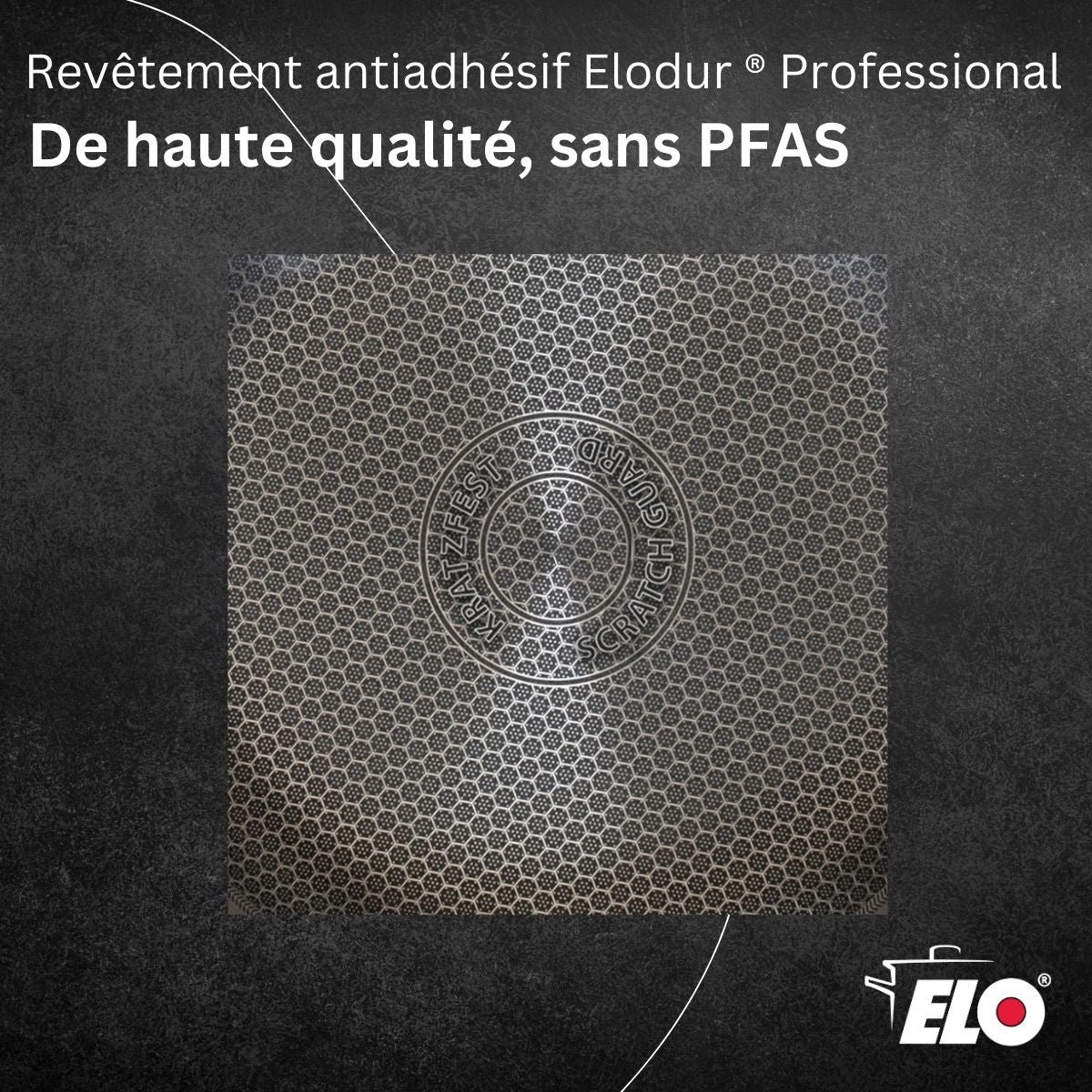 Batterie 1 poêle 28cm + 1 faitout 12cm RELIEF EVOLUTION inox, ELO