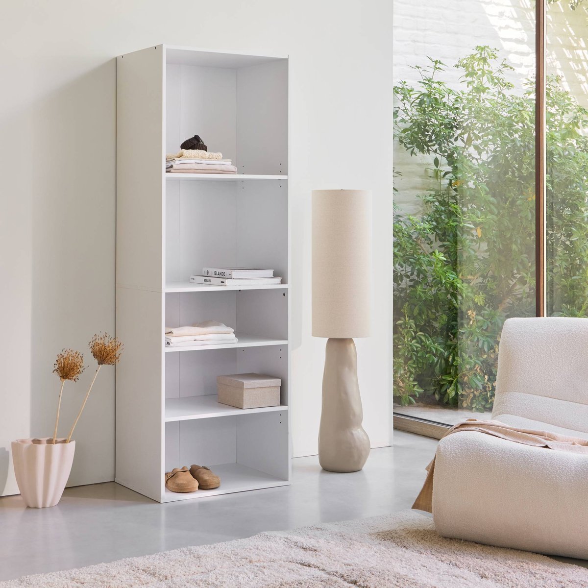 Module dressing décor bois 5 étagères MODULO naturel, SWEEEK