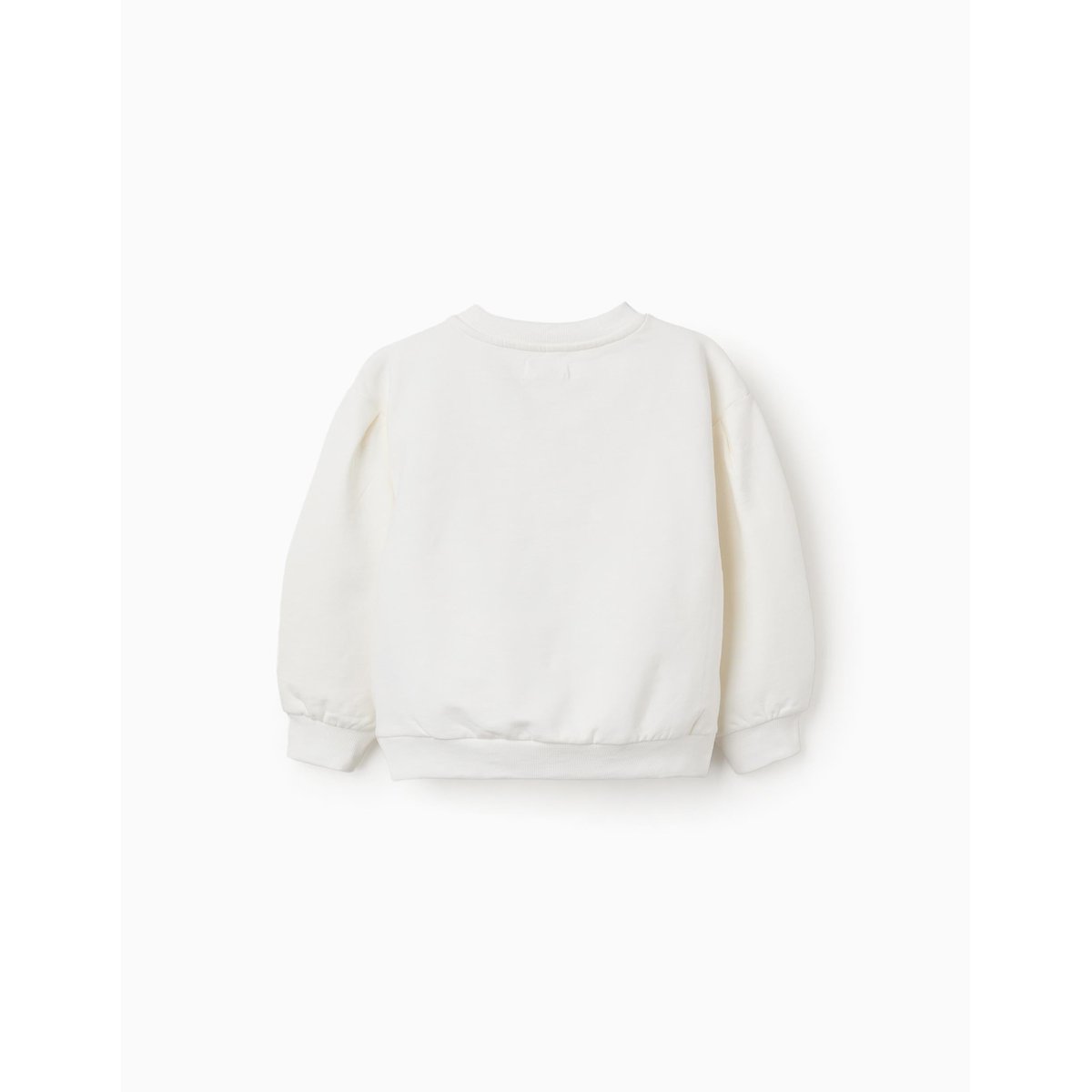 Sweat en coton peigné avec fleurs en relief blanc, ZIPPY