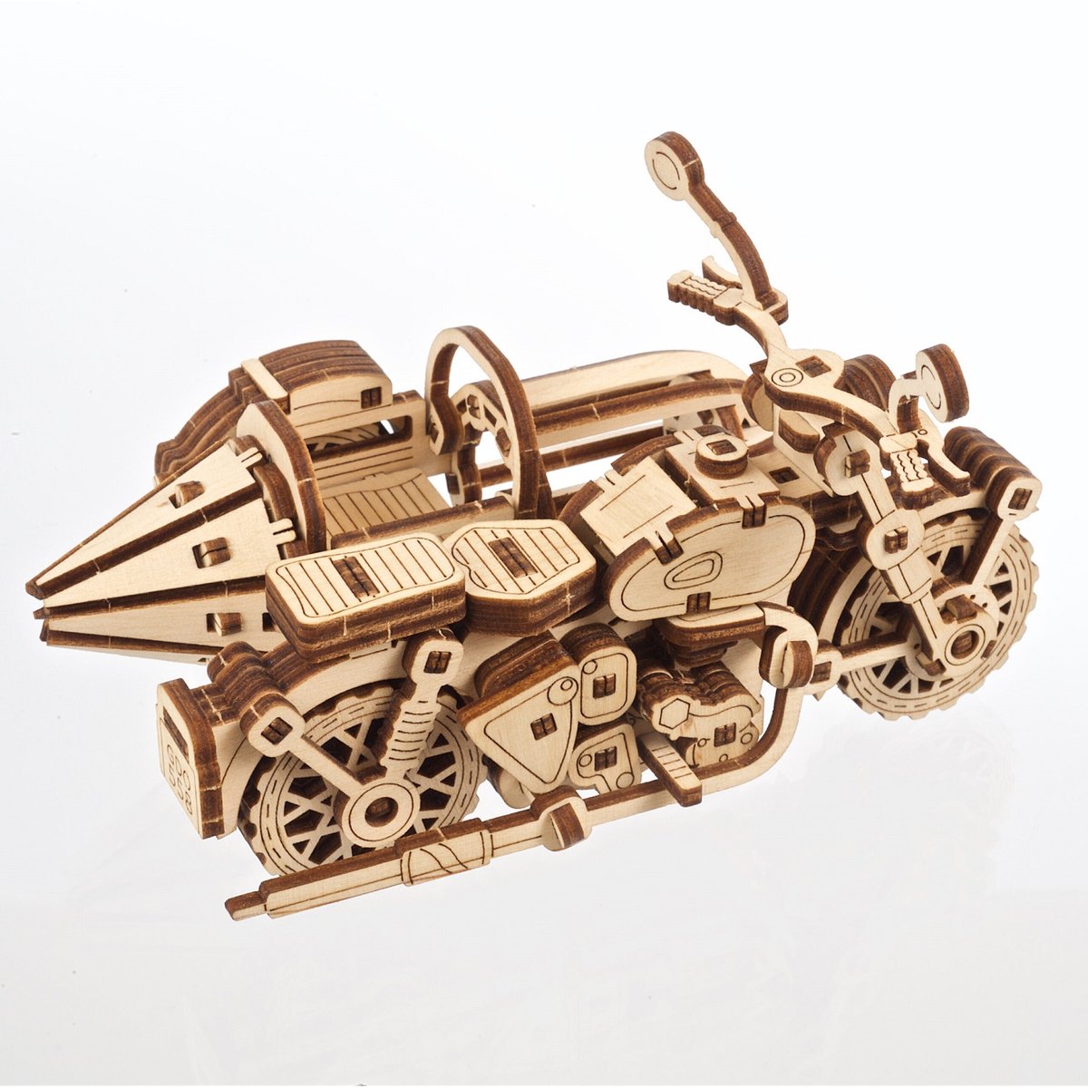 Puzzle 3D Moto volante de Hagrid beige, UGEARS