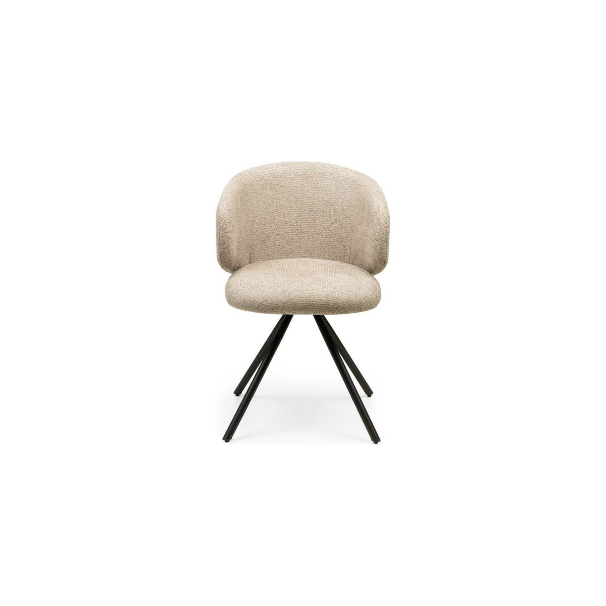 Chaise pivotante PERLA en tissu beige, RECOLLECTION