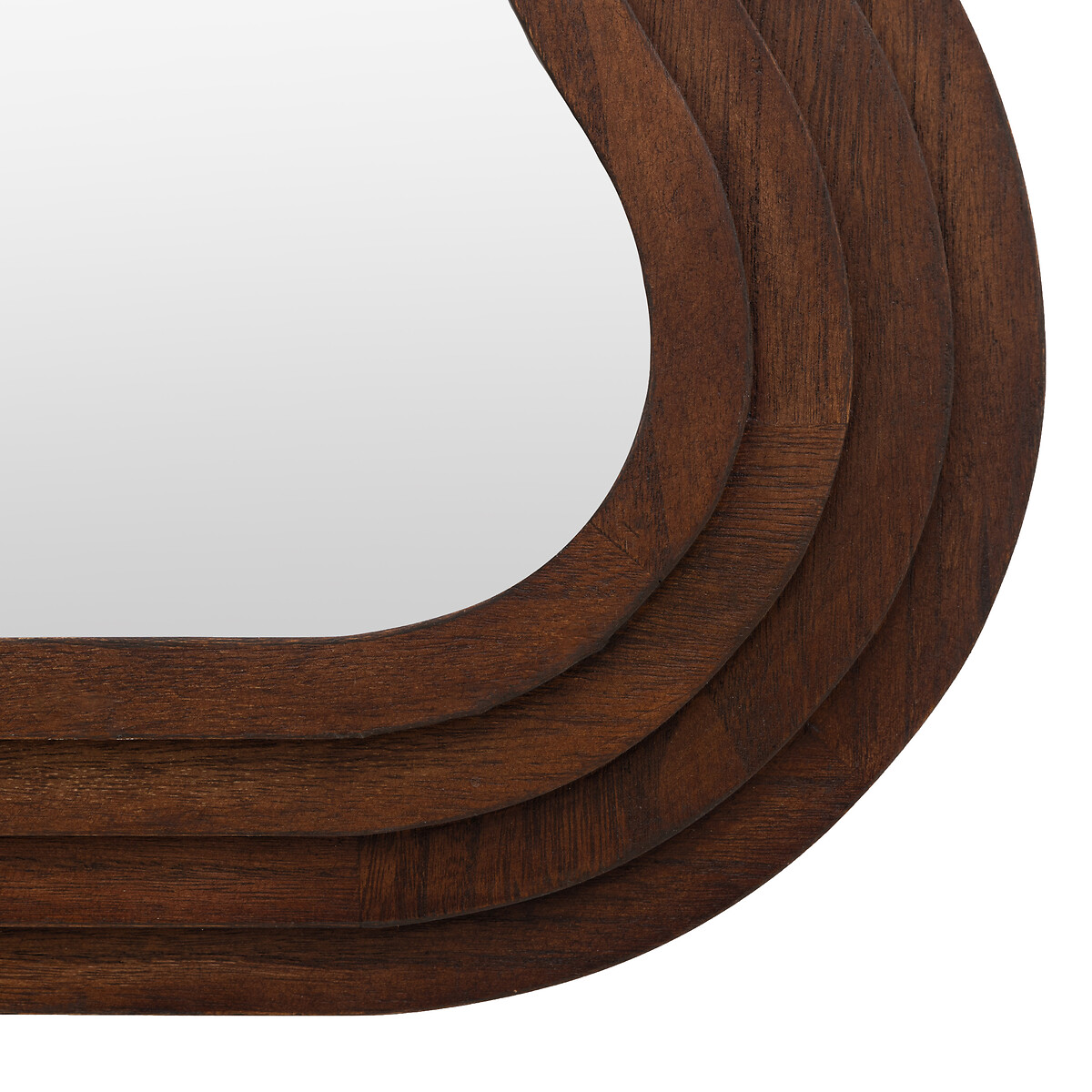 90cm Hensley Wavey Mirror in Mirror walnut, ÉDITÉ
