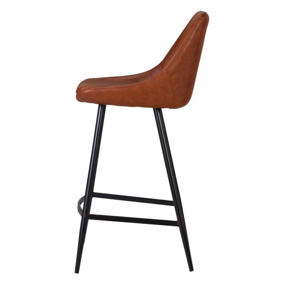 Chaise snack en PU marron marron foncé, ZAGO