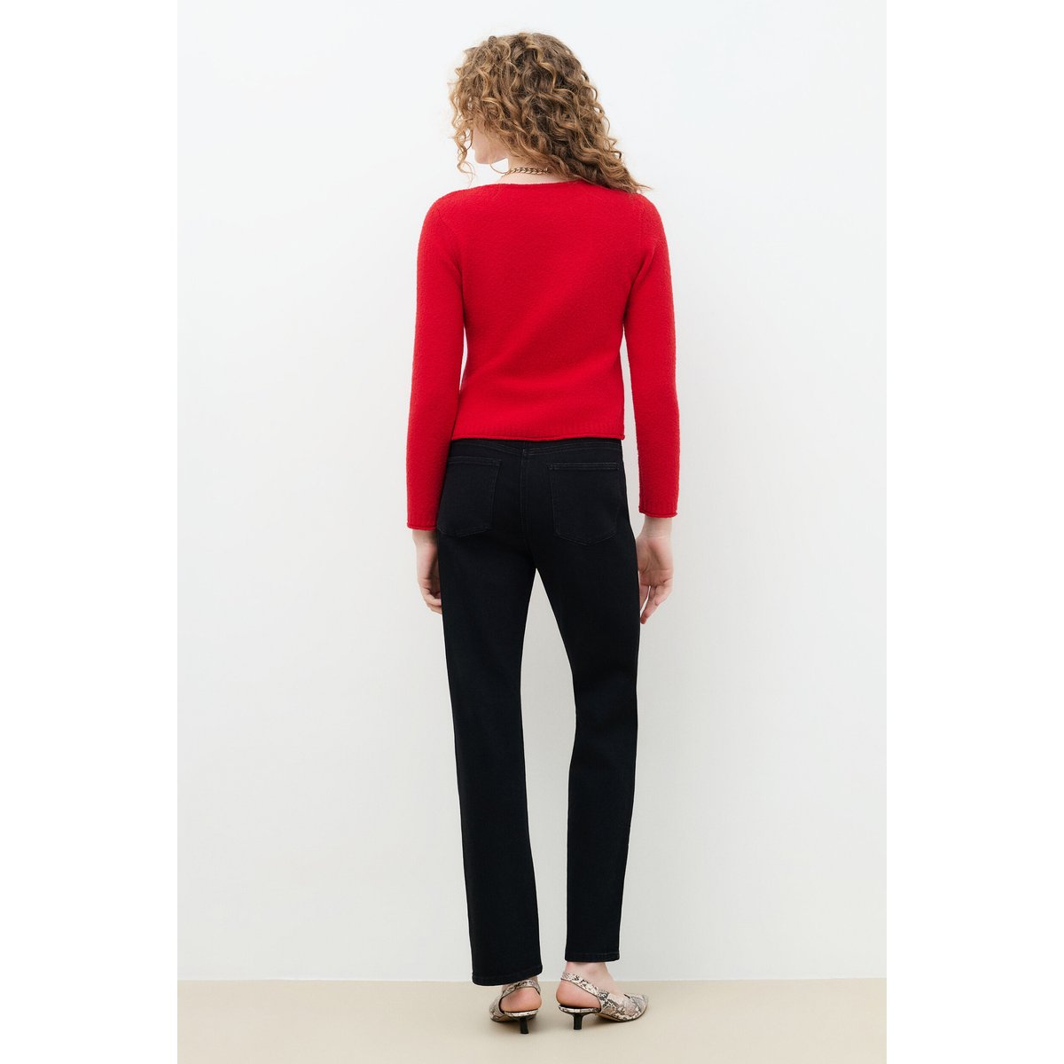 Pull droit col bateau MPIERRE rouge, CAROLL