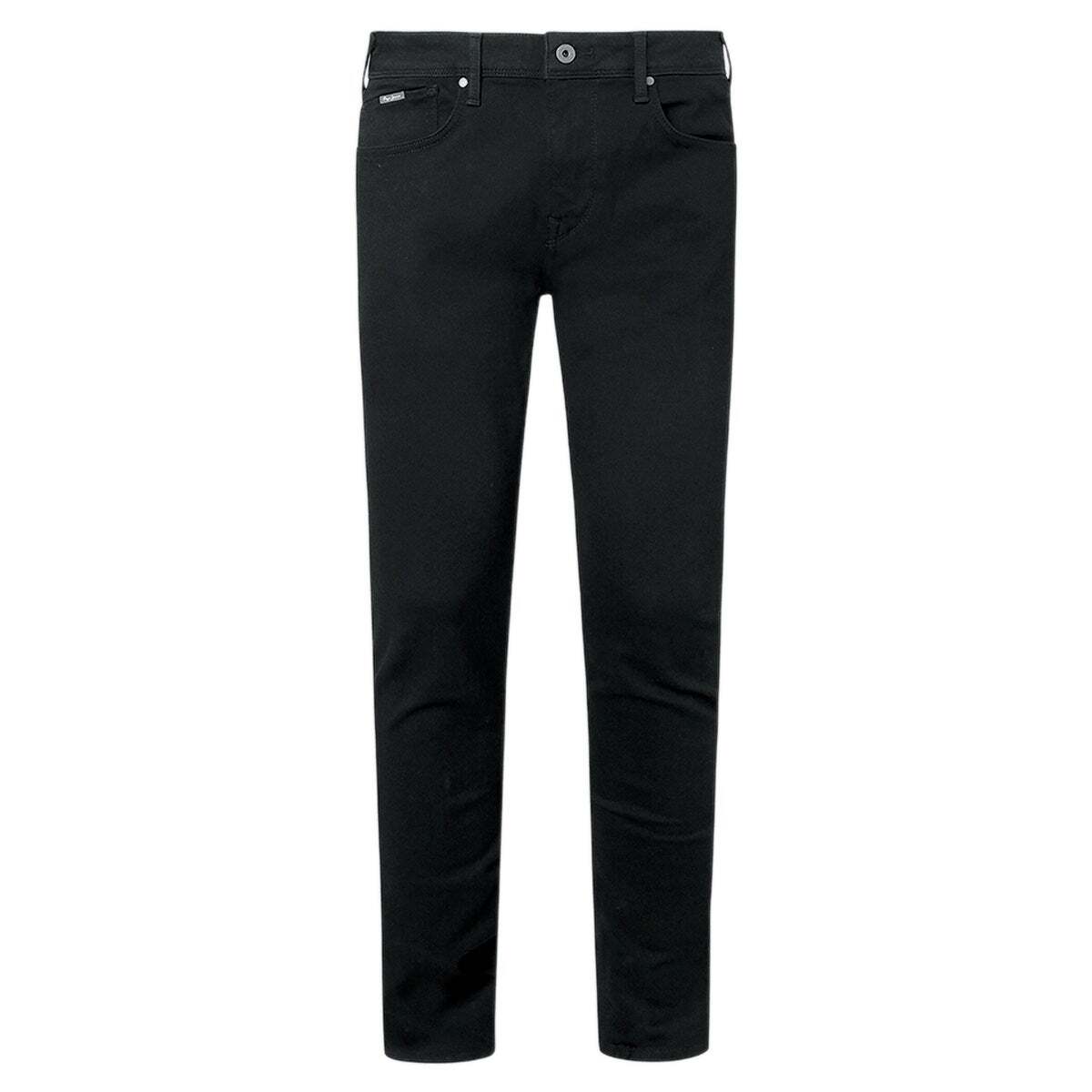 Jean Coupe Skinny, Taille Basse - Finsbury noir propre, PEPE JEANS
