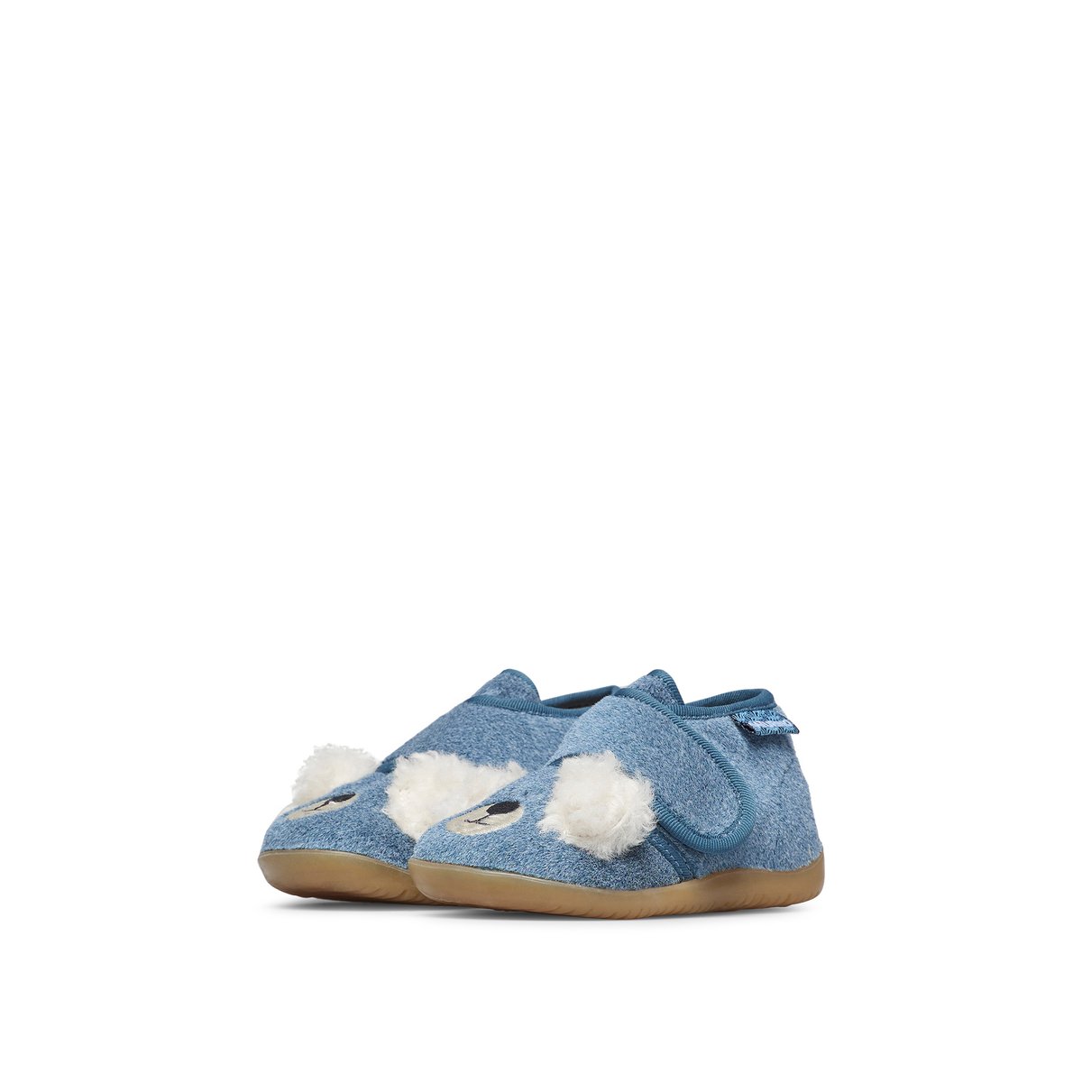 Pantoufles en tissu BISUE bleu clair-, NATURINO