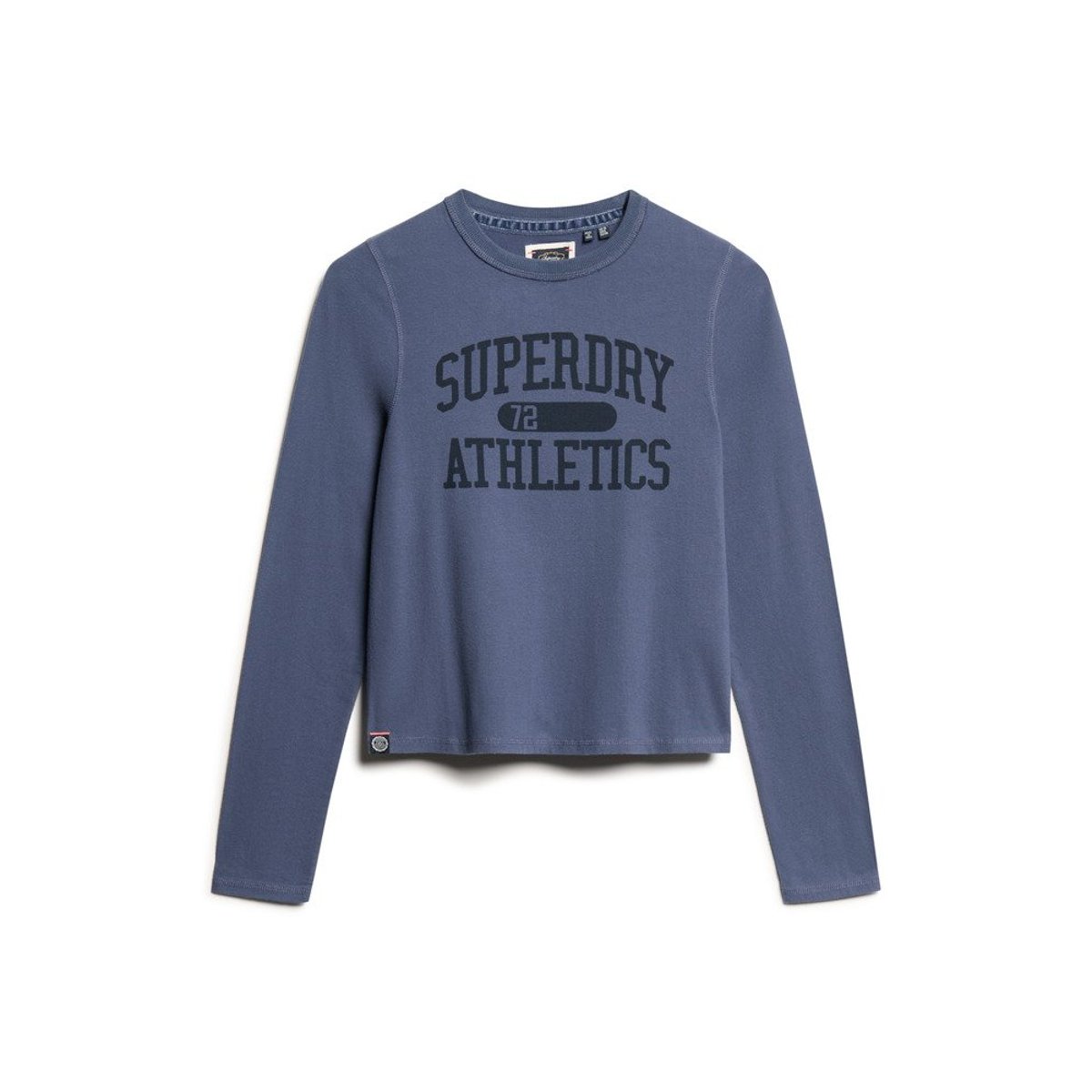 Haut slim à manches longues Athletic Essentials Ringer bleu marine matelot, SUPERDRY
