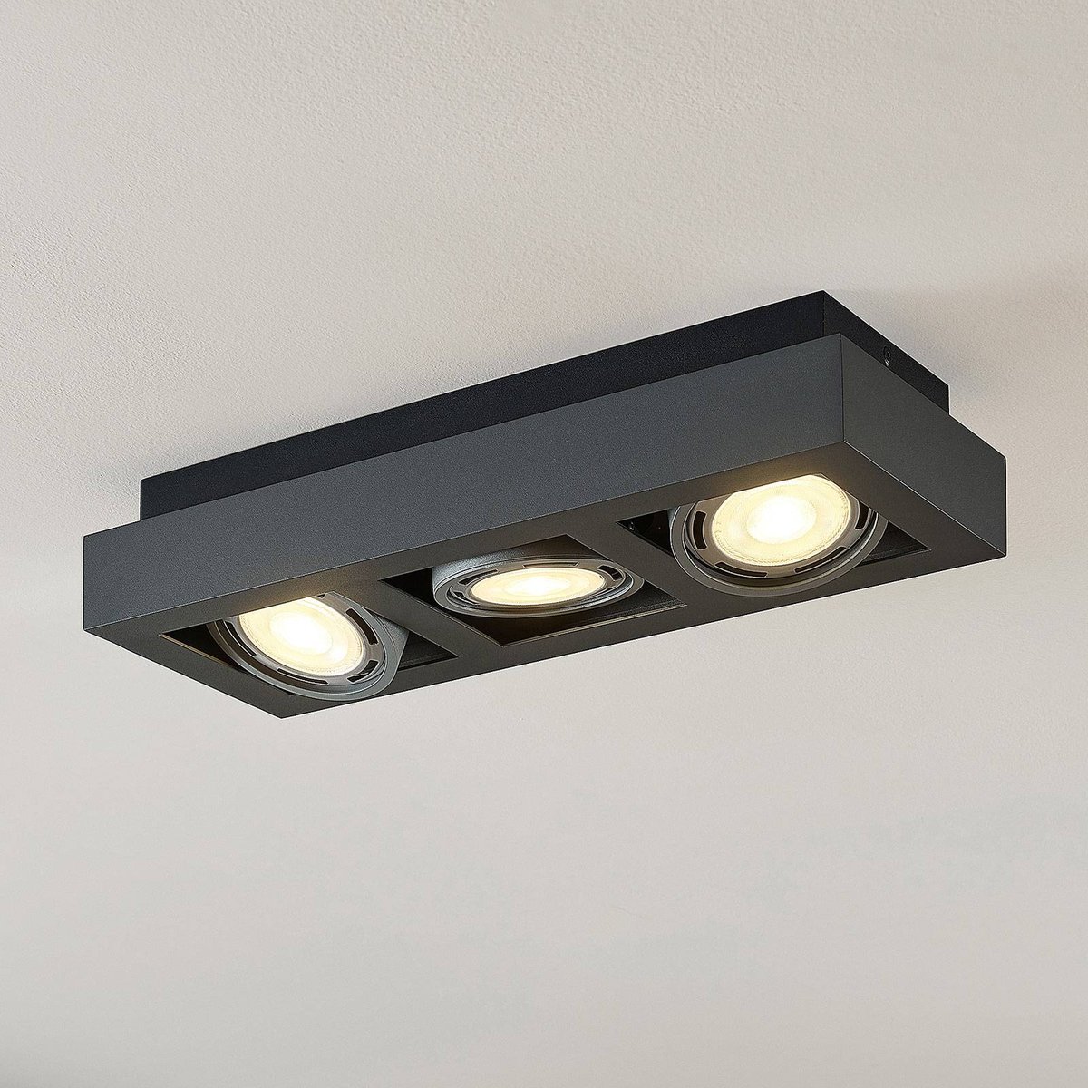 Plafonnier en aluminium moderne, Ronka gris foncé, ARCCHIO