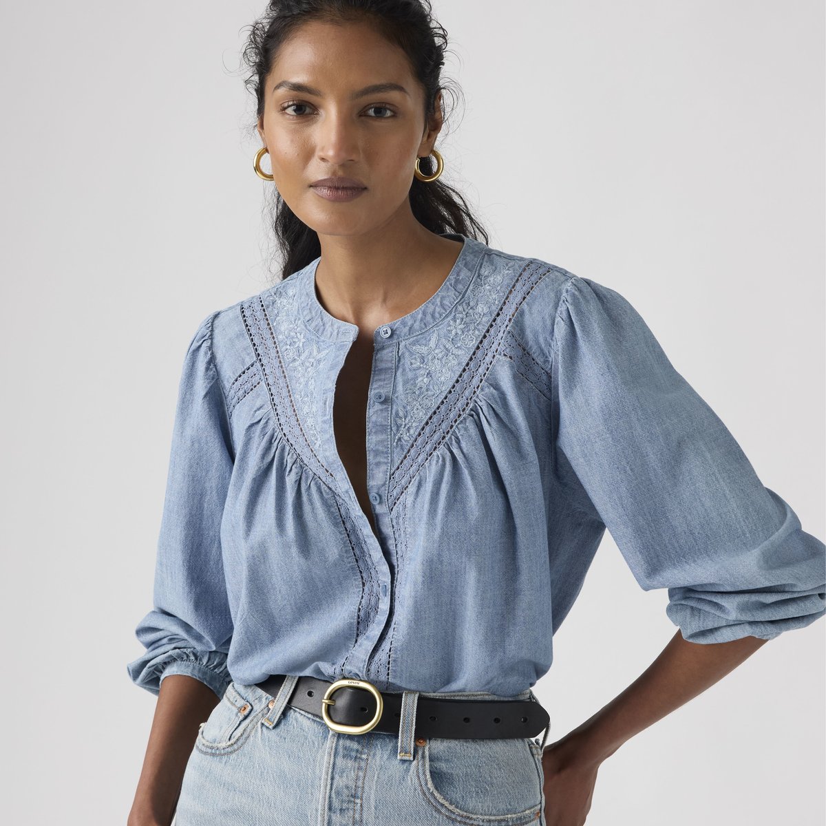 Blouse manche longue Cleo bleu - faded tide, LEVI'S
