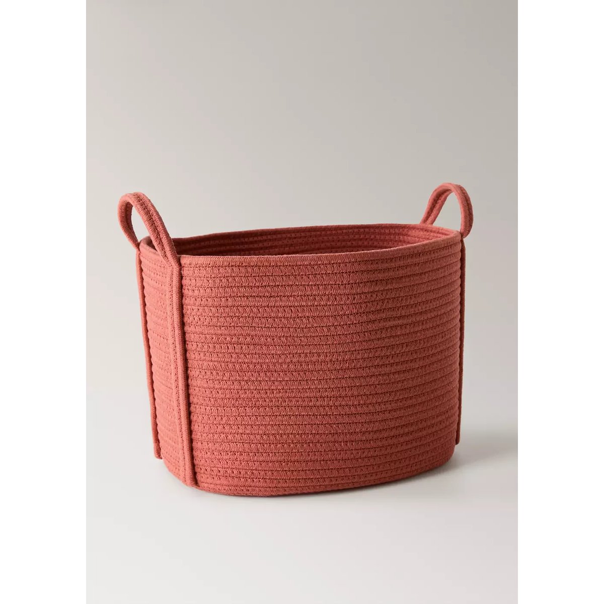 Grand panier enfant en coton avec anses corail, MANGO HOME