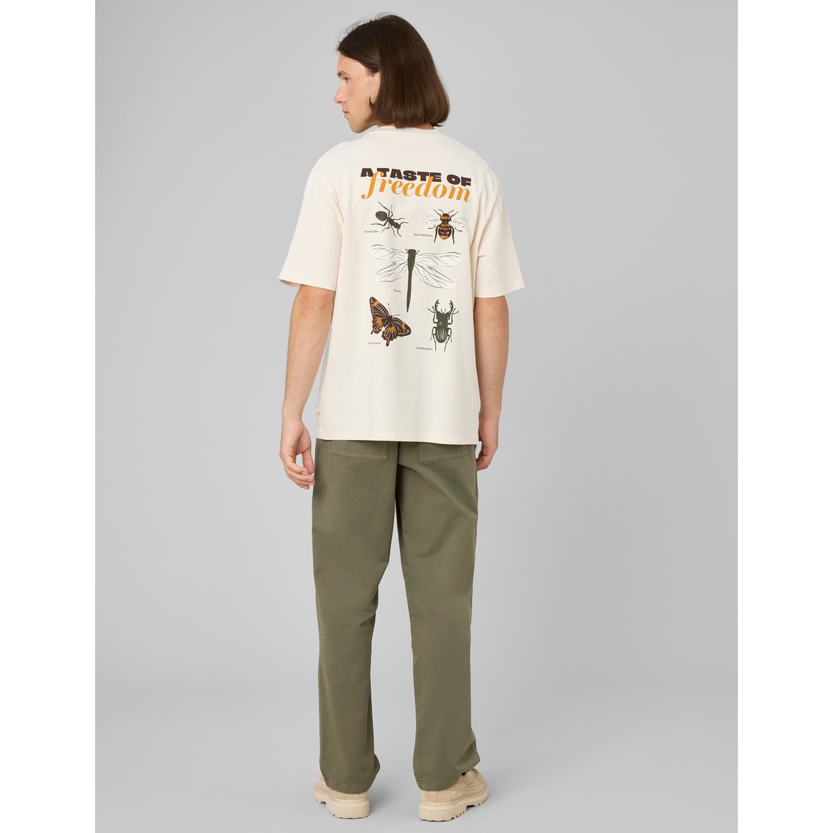 T-shirt imprimé devant / dos naturel, BZB
