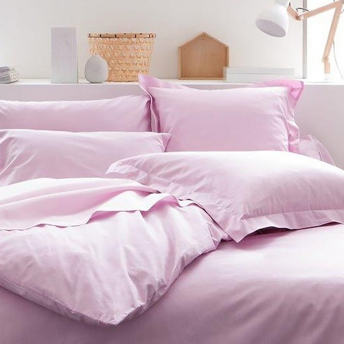 Draps plat coton uni violet, C DESIGN HOME TEXTILE