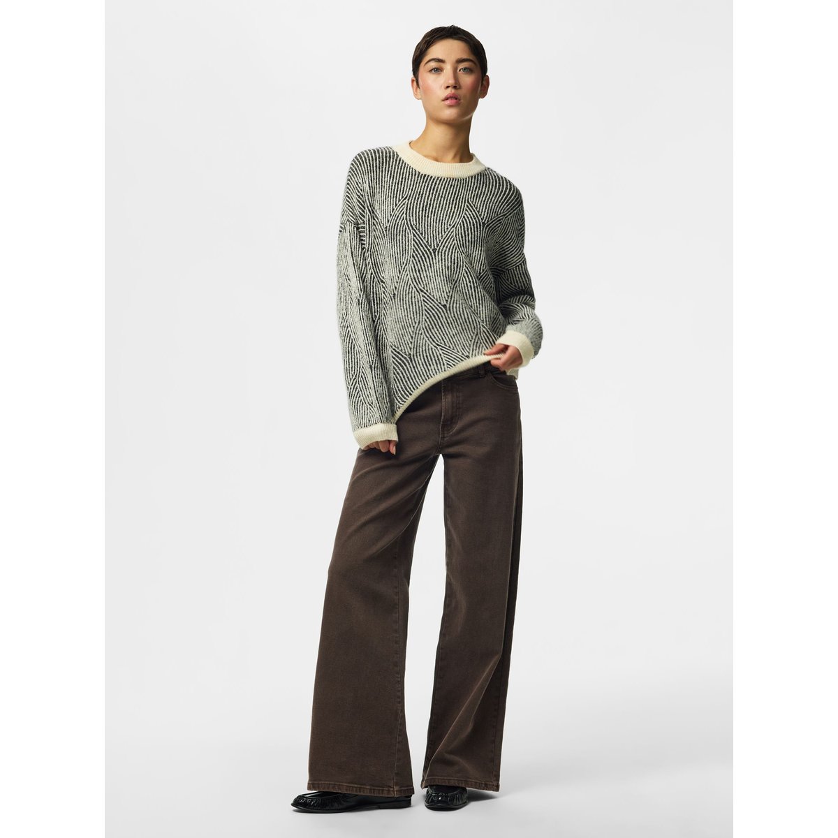 Pull col rond, manches ballon whitecap gray 1, PIECES