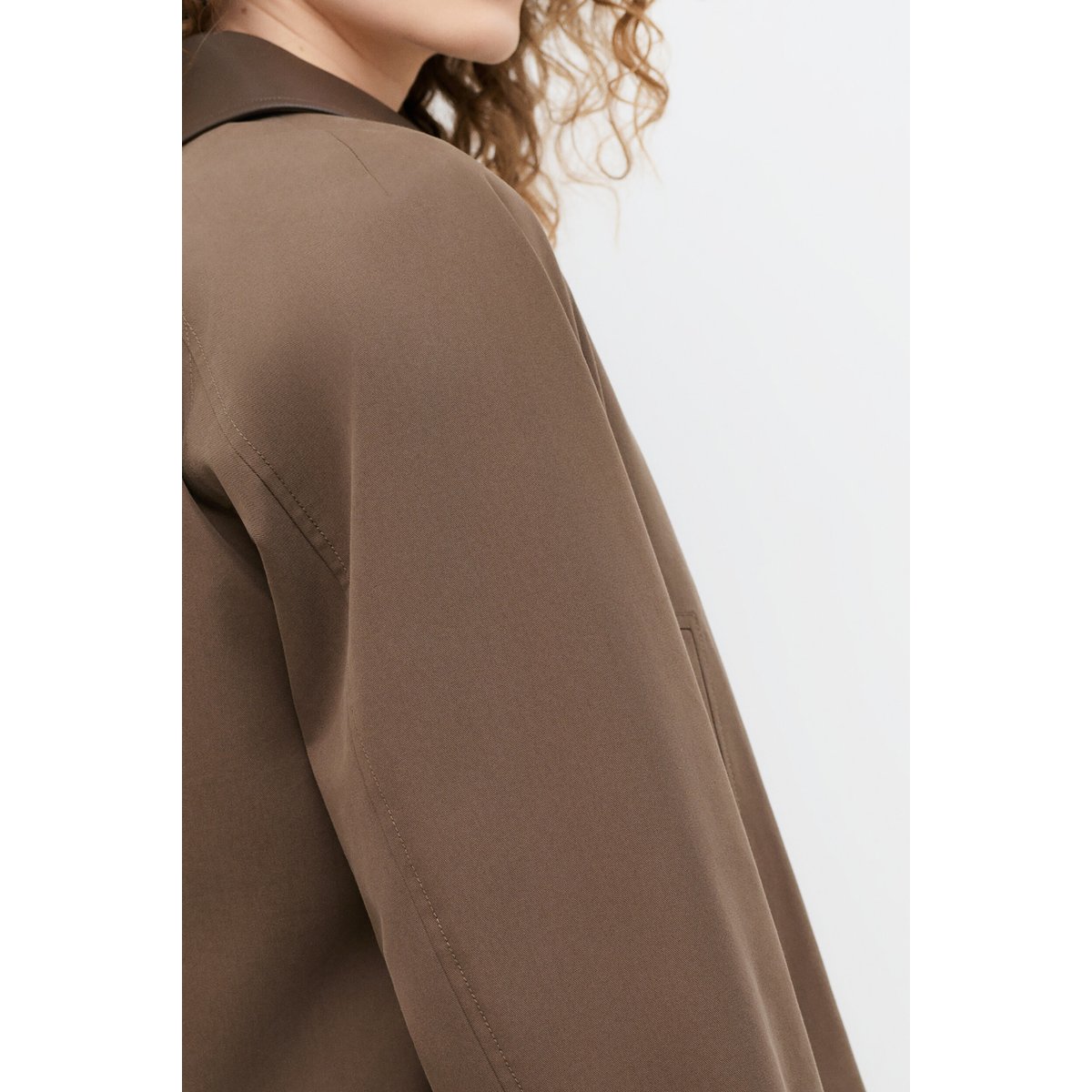 Manteau droit col chemise GROMY marron, CAROLL