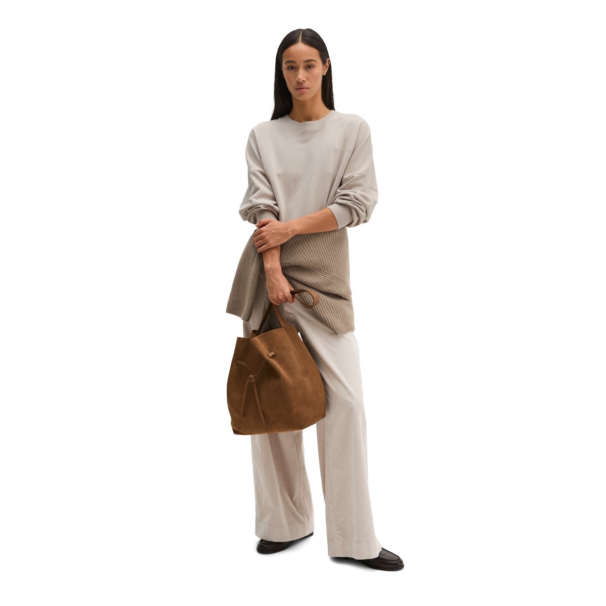 Sac Hobo avec pochette intérieure amovible marron, MARC O'POLO