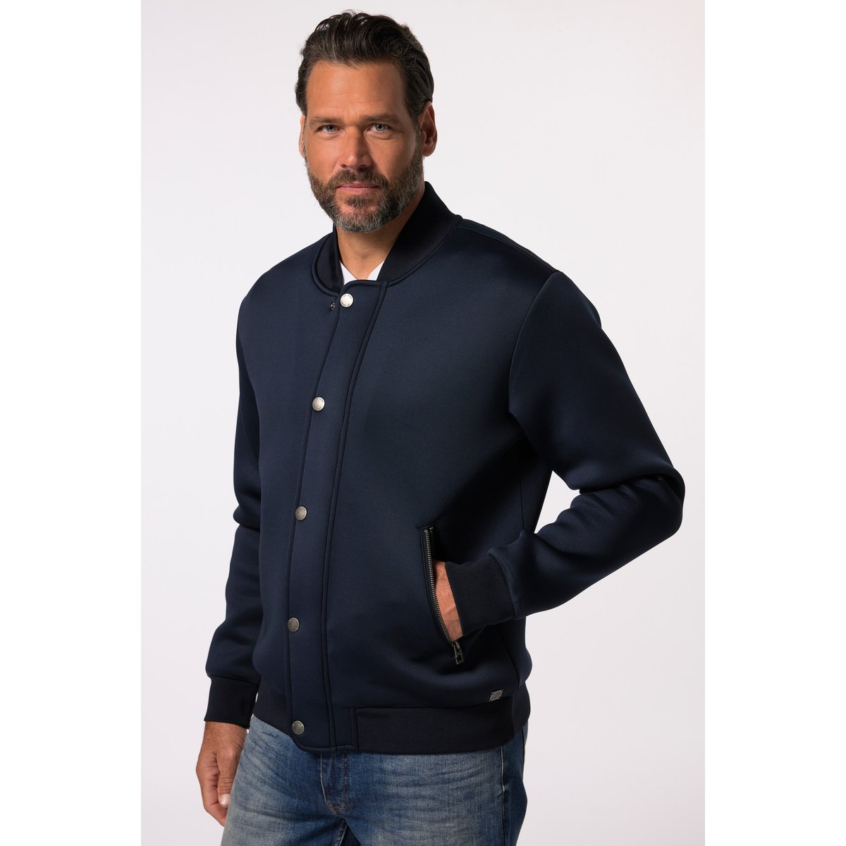 Veste en tissu cuba bleu marine, JP1880