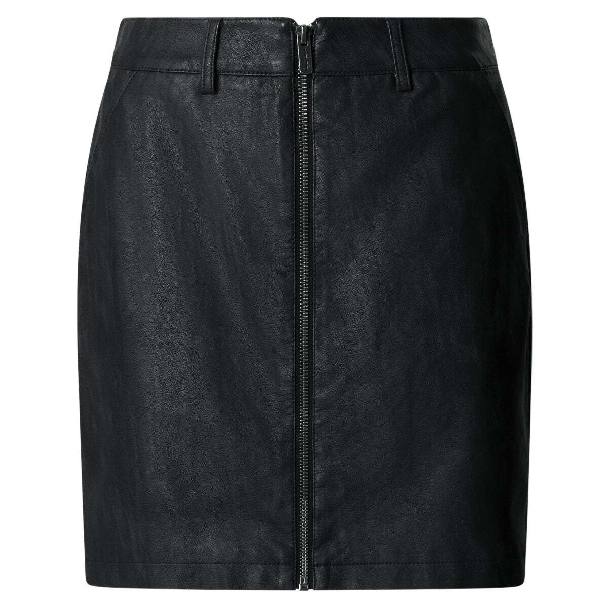 Jupe Courte Effet Cuir noir, PEPE JEANS
