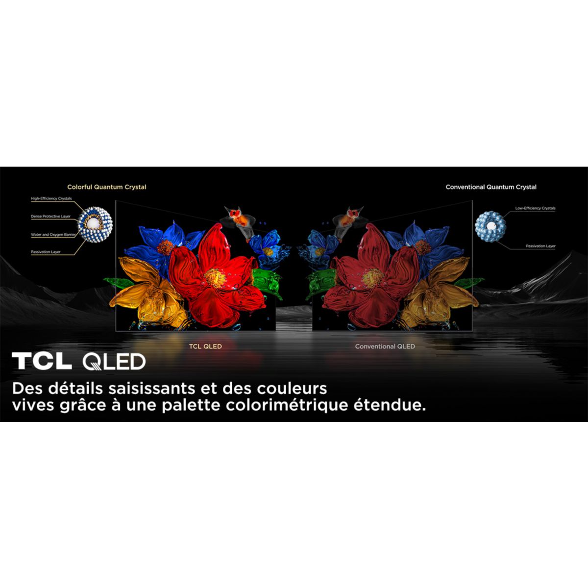 TV QLED 55P89K 144Hz 2025-55 pouces (139cm) aluminium, TCL