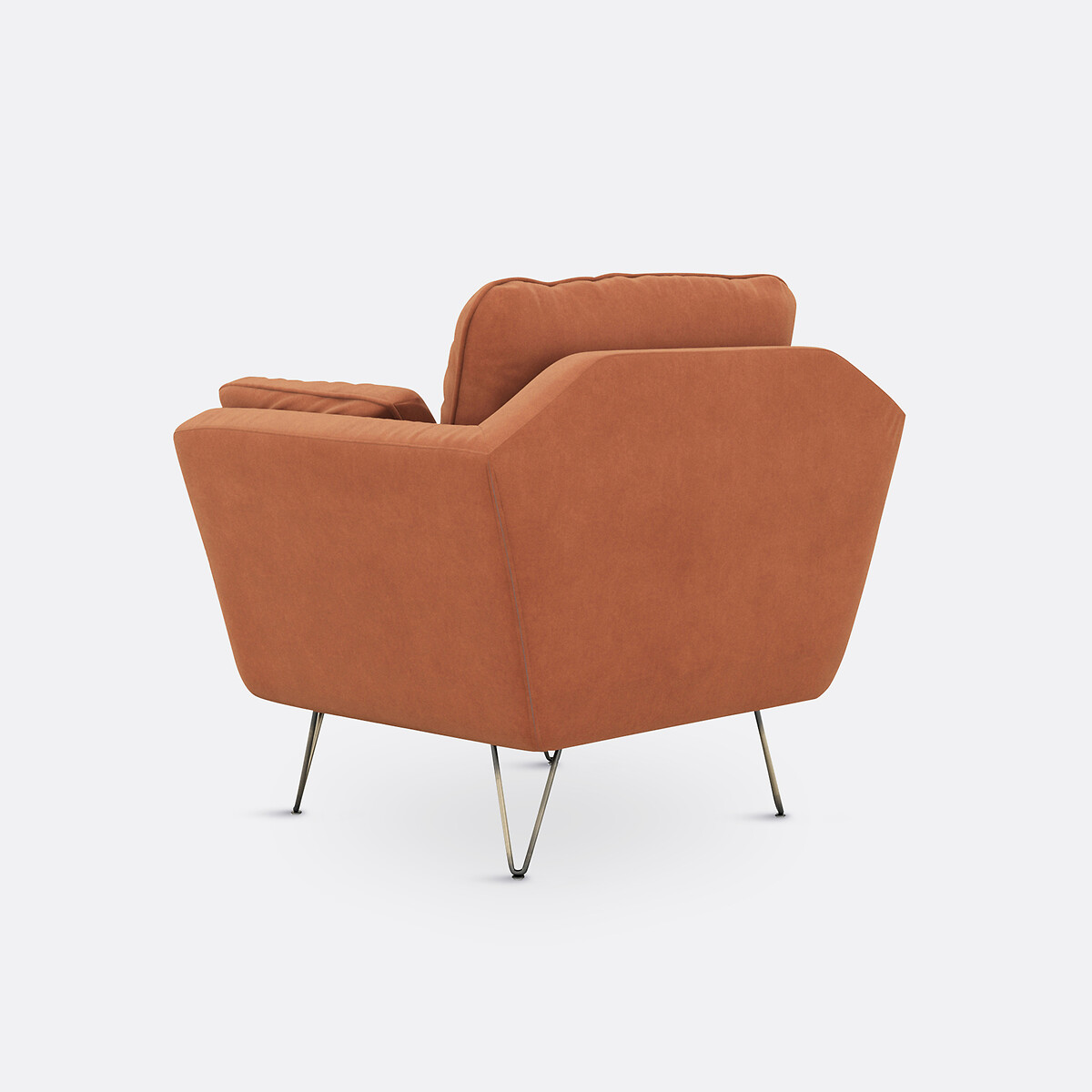 Sillón de terciopelo Topim tabaco, LA REDOUTE INTERIEURS