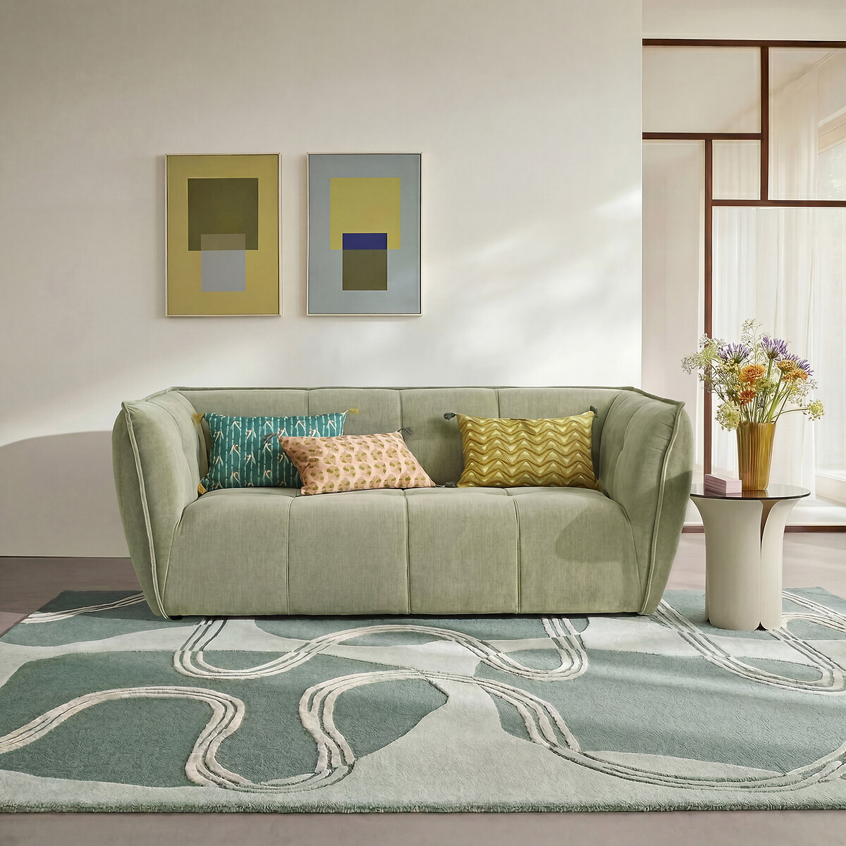 Canapé polyester chiné, 2, 3 ou 4 places, Simone beige, LA REDOUTE INTERIEURS