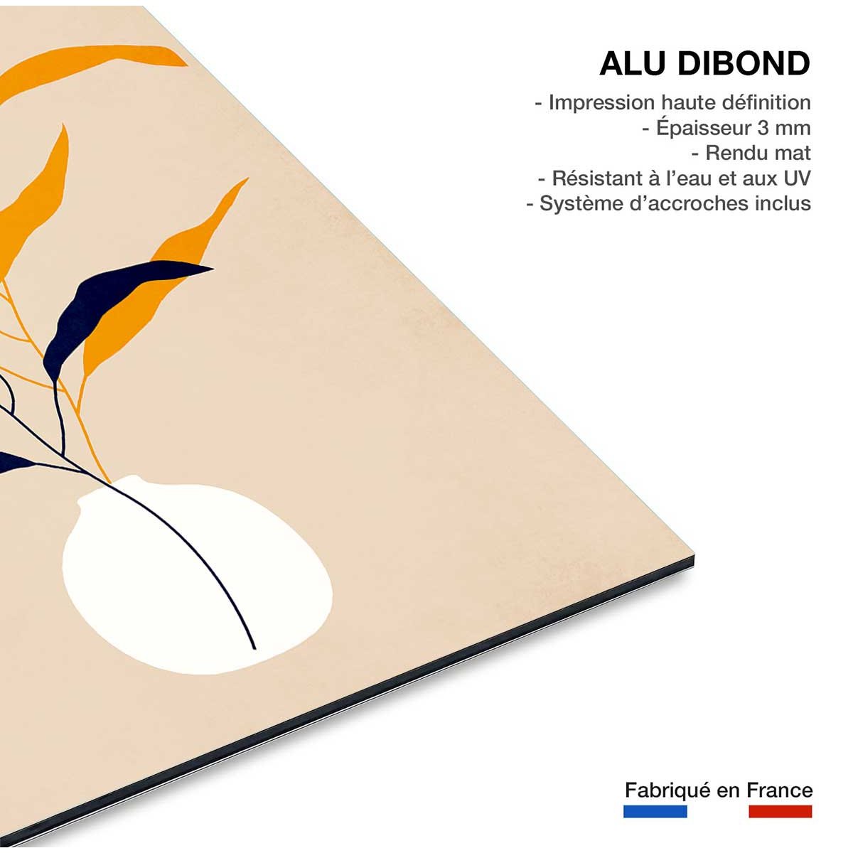Tableau fleurs plante et purete tableau alu dibond, HEXOA