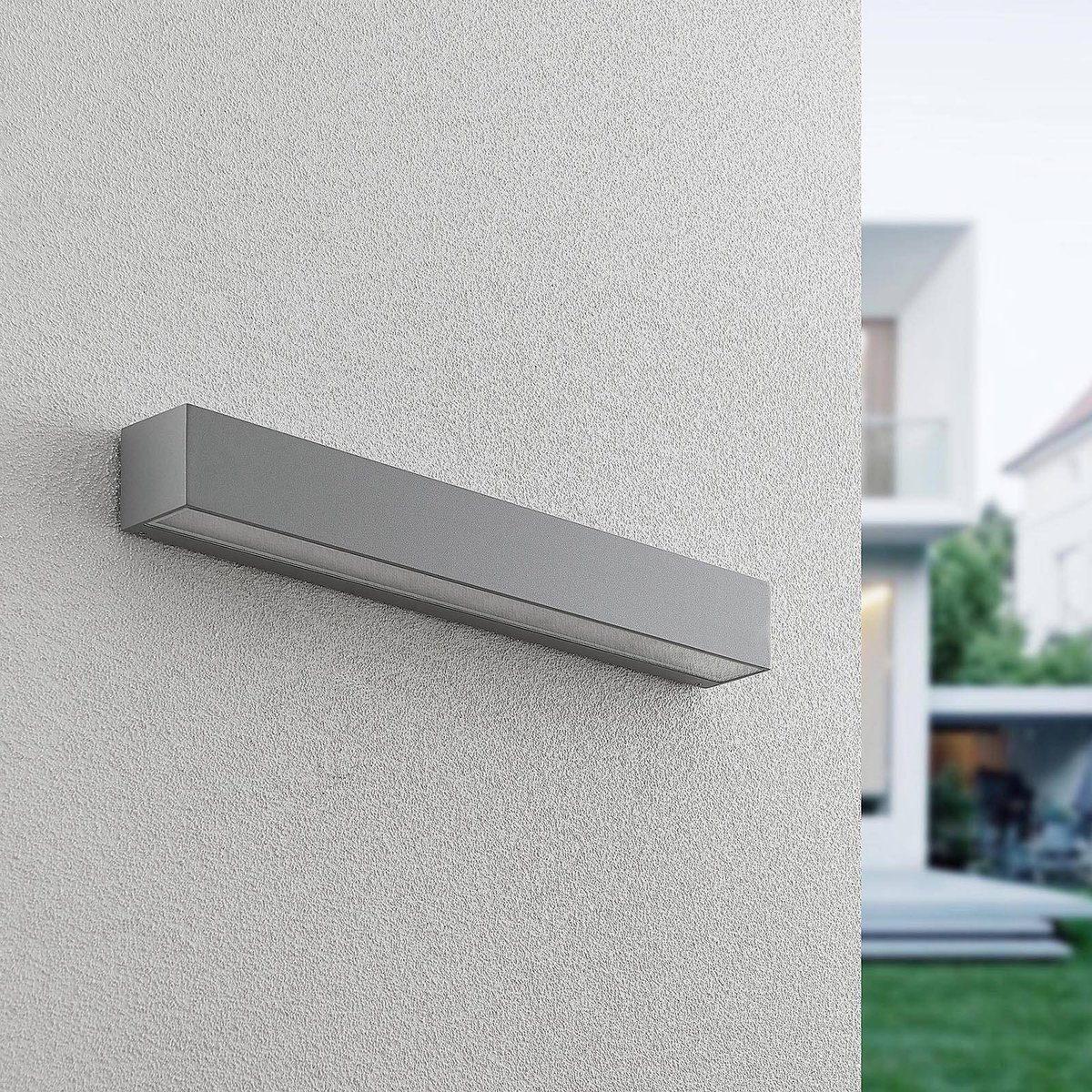 Applique extérieure en aluminium moderneLED argent, LUCANDE