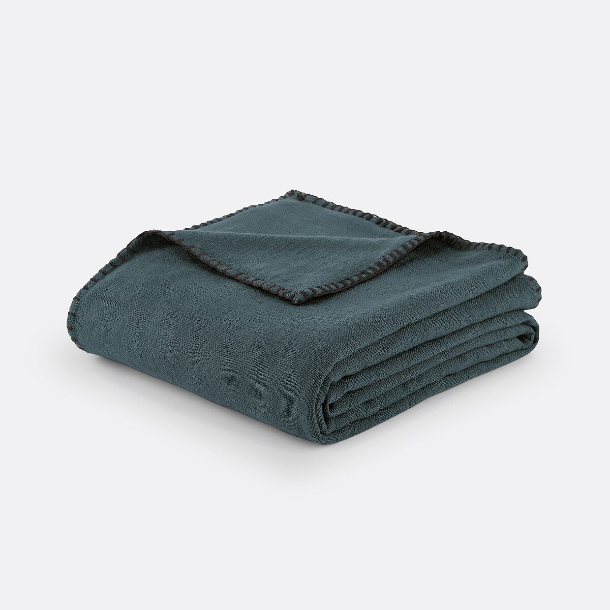 Dessus de lit coton, Raoul bleu gris, LA REDOUTE INTERIEURS