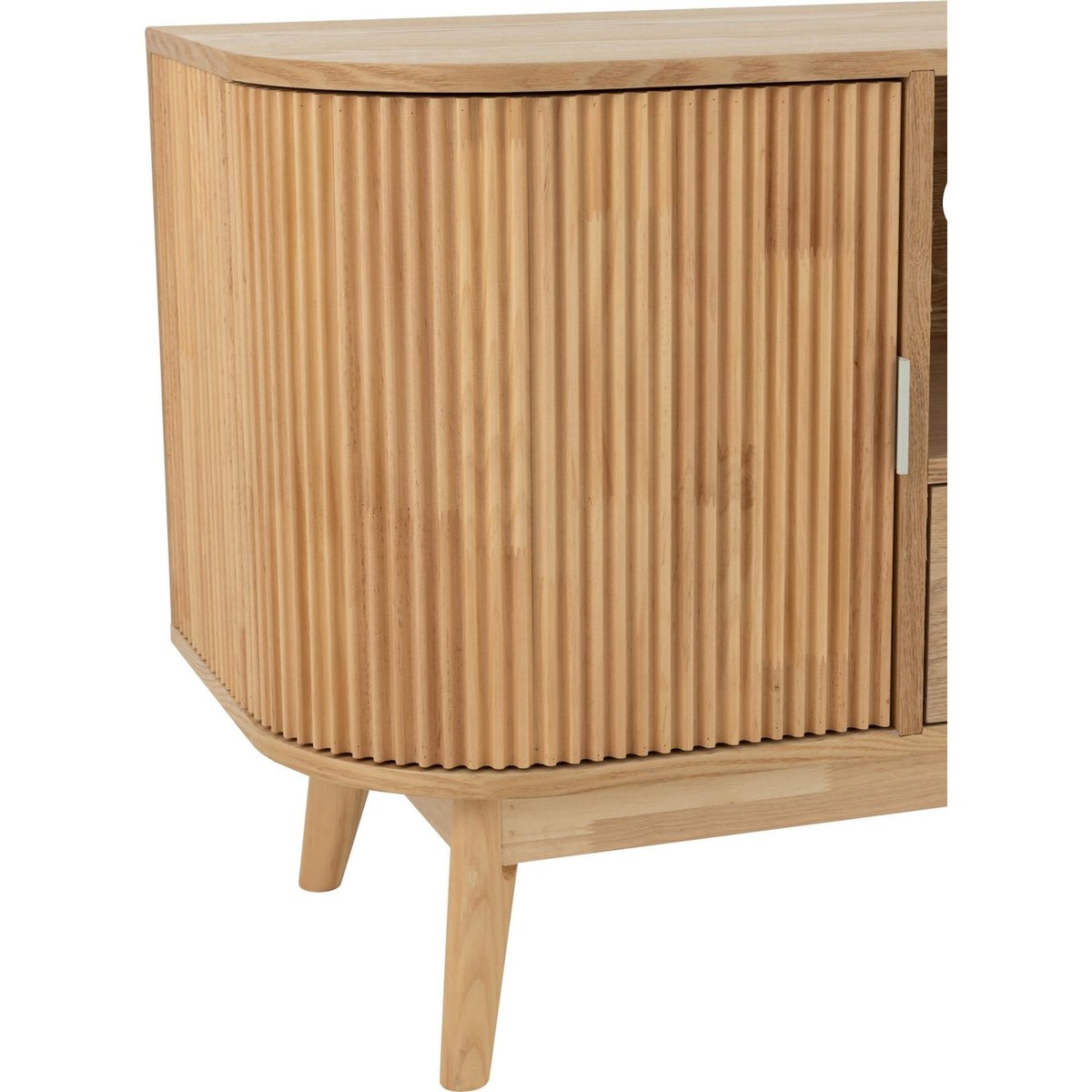 Meuble tv arrondi en bois de pin naturel, RECOLLECTION