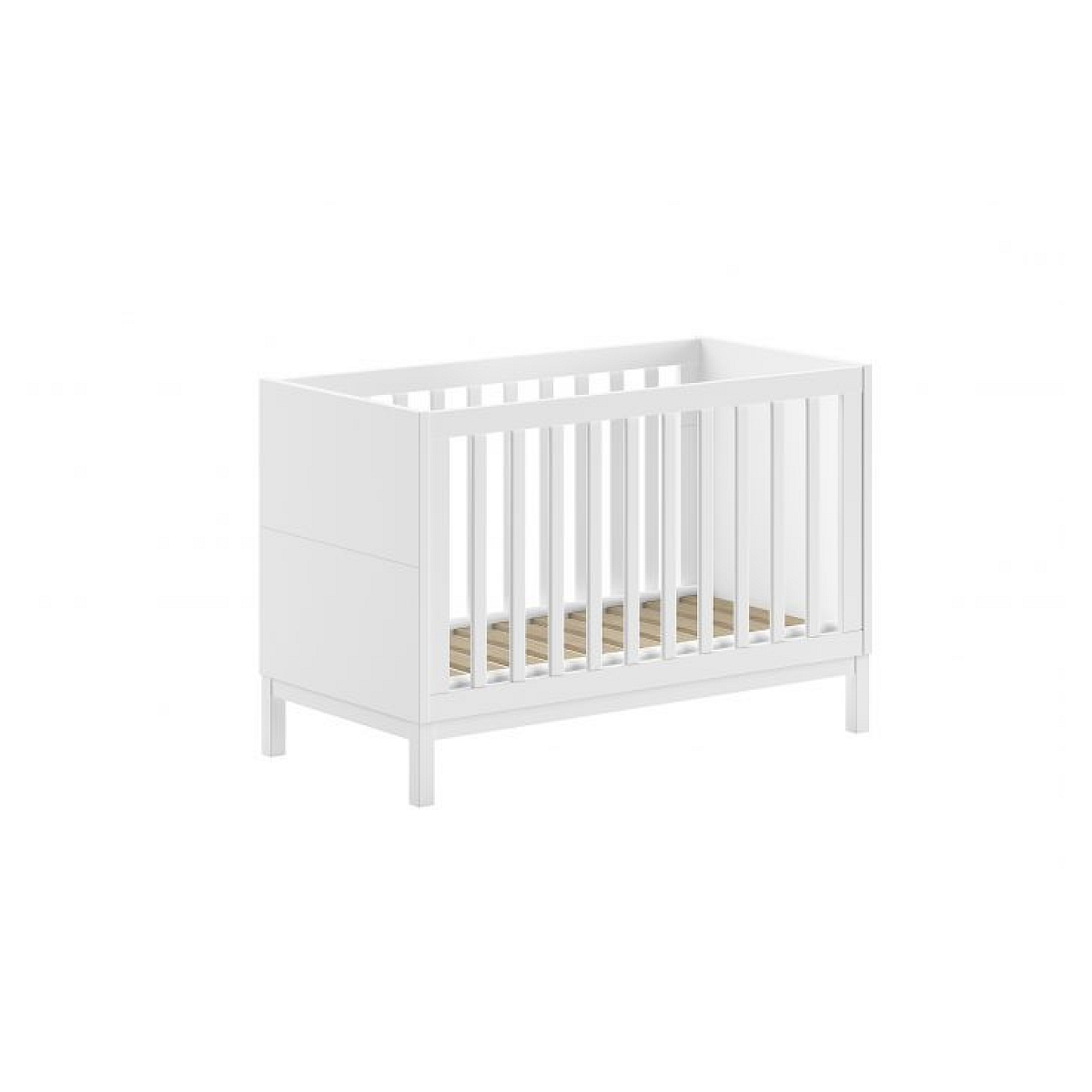 Lit Bébé eva 60x120 blanc couleur unique, VIPACK