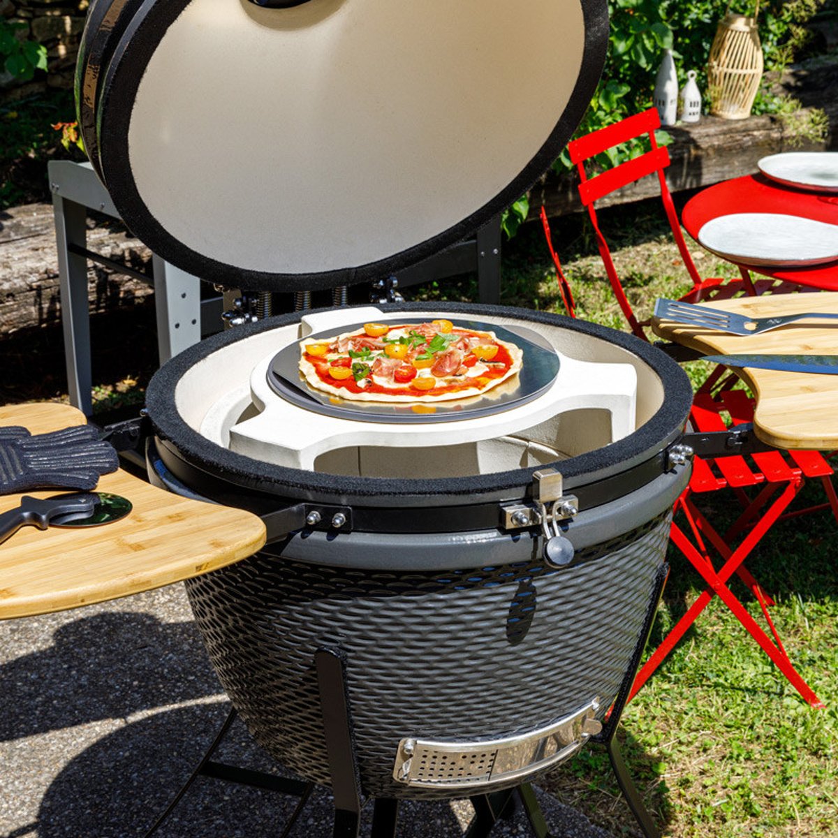 Barbecue kamado à charbon noir, SOMAGIC