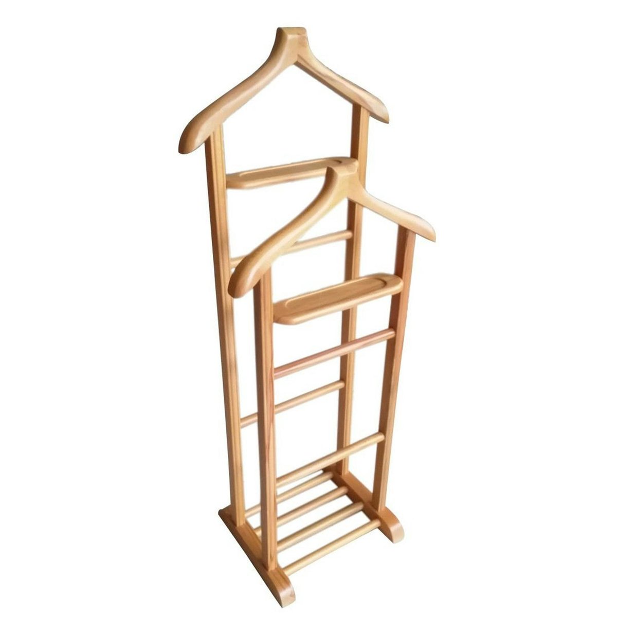 Valet de chambre double portant en bois SITIA bois clair, PIER IMPORT