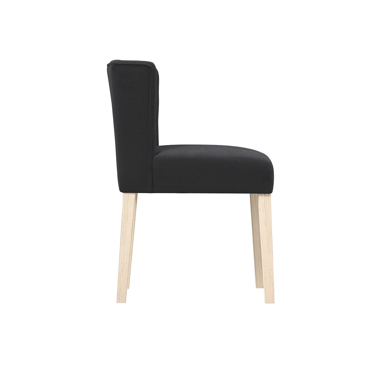 Giada Linen Wingback Dining Chair with Natural Wood Legs charcoal, ÉDITÉ