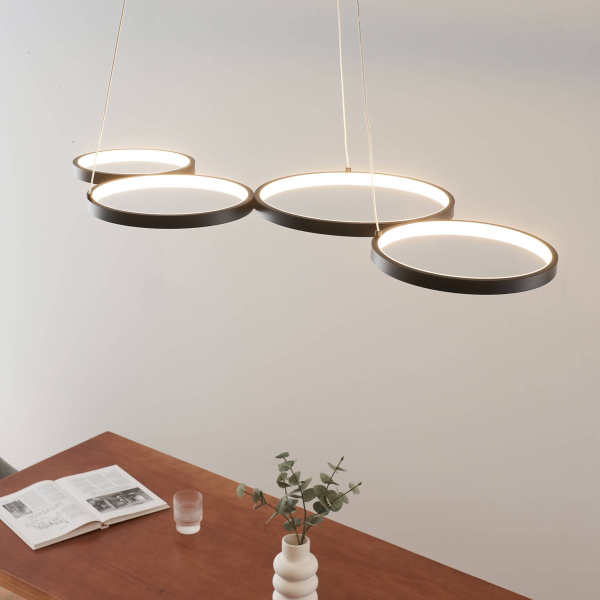 Grande suspension LED ultra design - NEWTON noir, KOSILUM