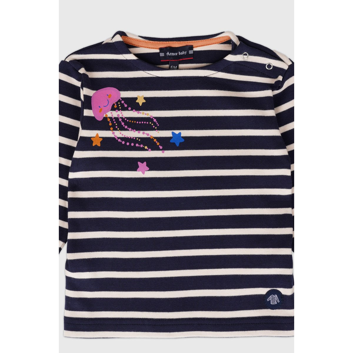 Marinière en coton épais BABY marine deep / scotch, ARMOR-LUX