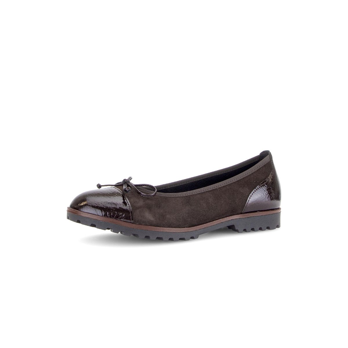 Ballerines en cuir à talon décroché marron, GABOR