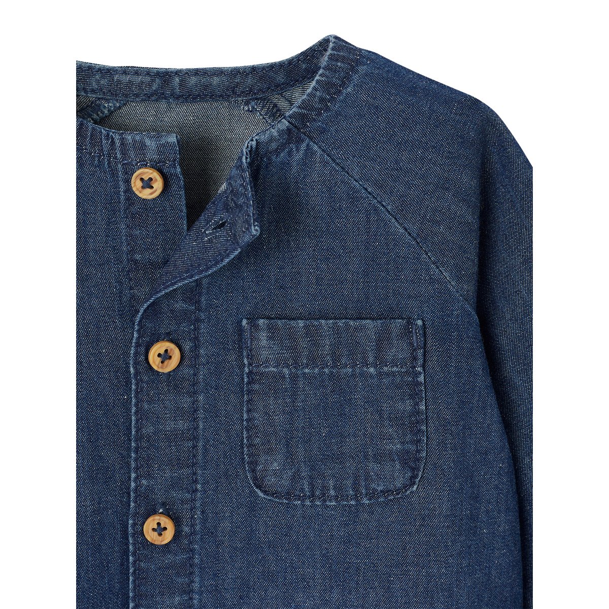 Chemise naissance en denim stone, VERTBAUDET