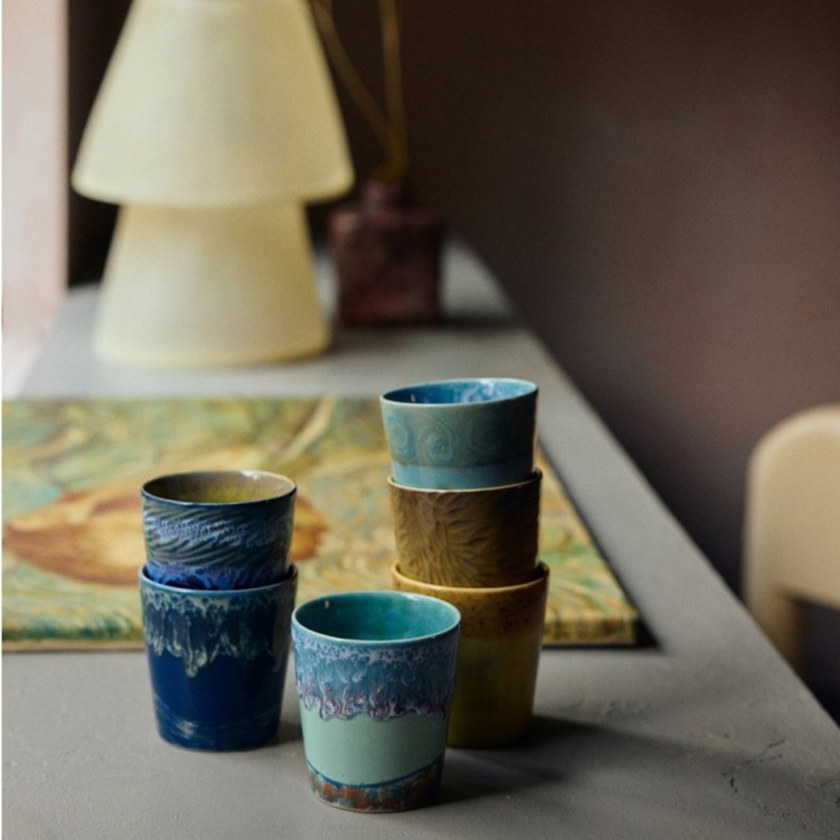 Tasses à café Van Gogh set de 2 Starry night bleu, HKLIVING